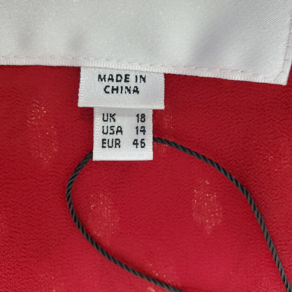 NEW L.K. BENNETT WOMEN’S SIZE 14 EVE CRANBERRY SHORT SLEEVE SILK DRESS - Picture 10 of 11